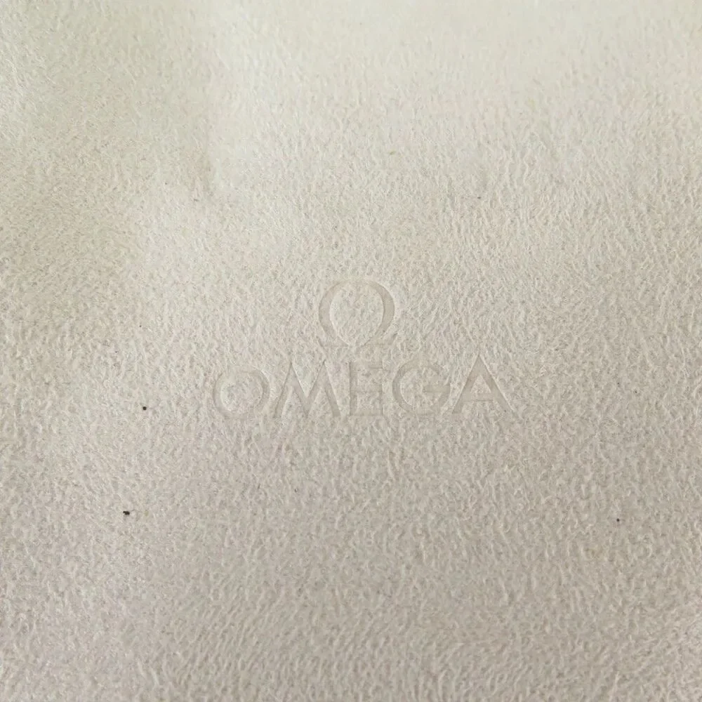 Genuine Omega Watch Brand Cream White Pouch Travel Bag 15x9.5cm